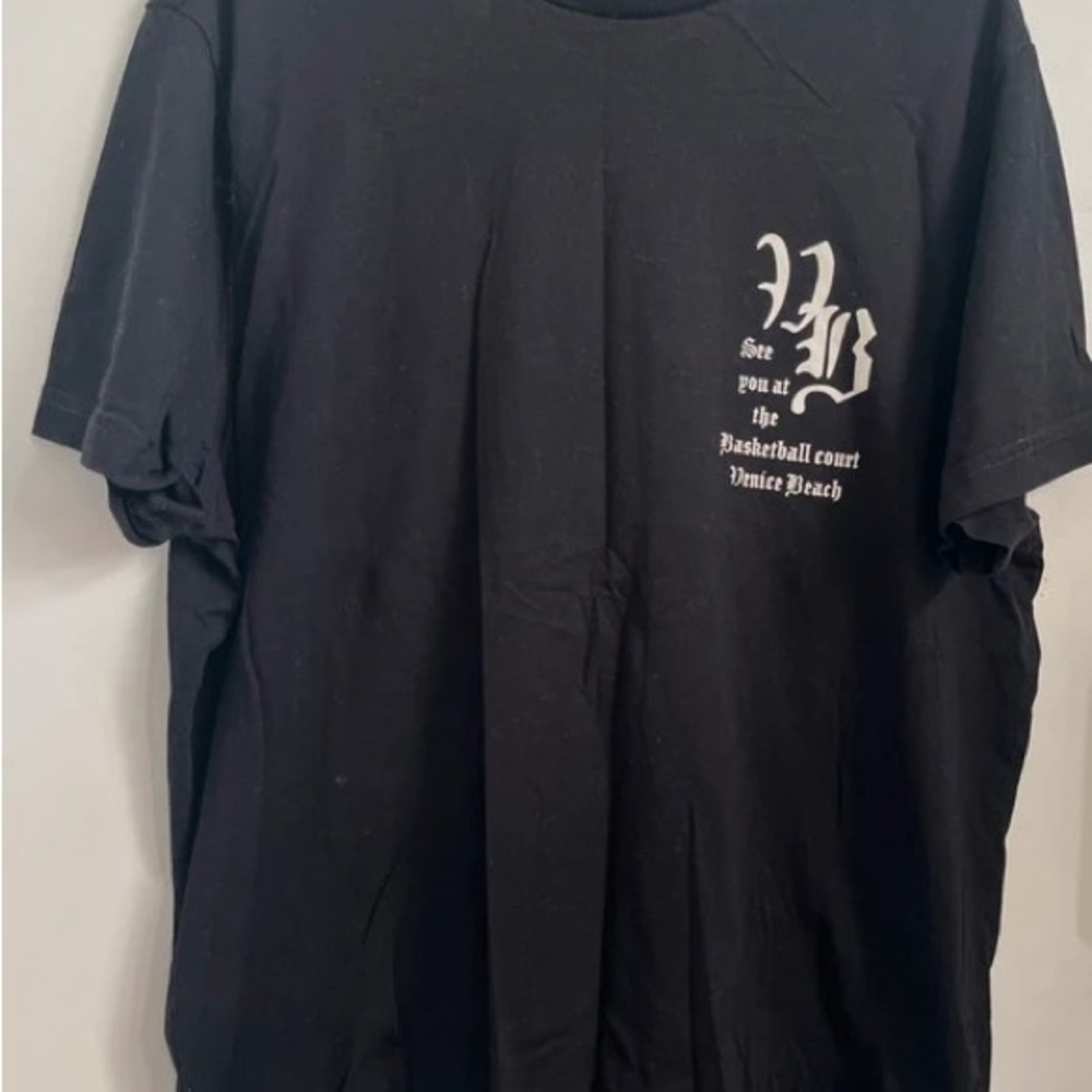 Lucky Brand Black Tee with White Graphic